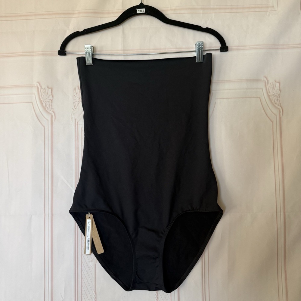 Skims Iconic Swim Convertible Bikini Bottom Obsidian Black Size L NWT $78